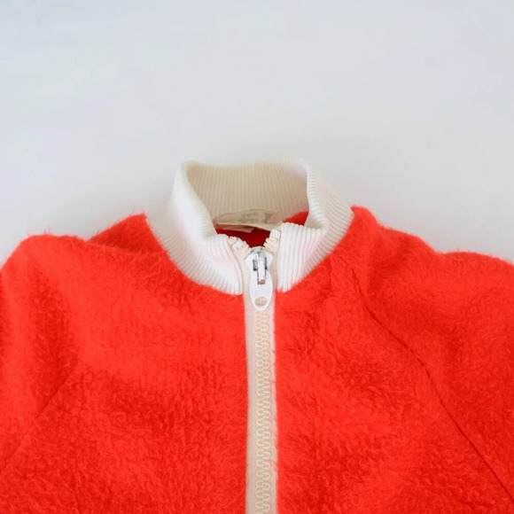 Vintage 80's Sears  Robe Shop Red Fleece Zip Up Nightgown Robe 8 - Picture 13 of 16
